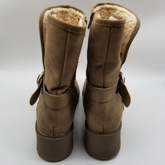 Dolce Vita Women Tan Block Heel Nola Platform Boots 11 - Picture 6 of 9